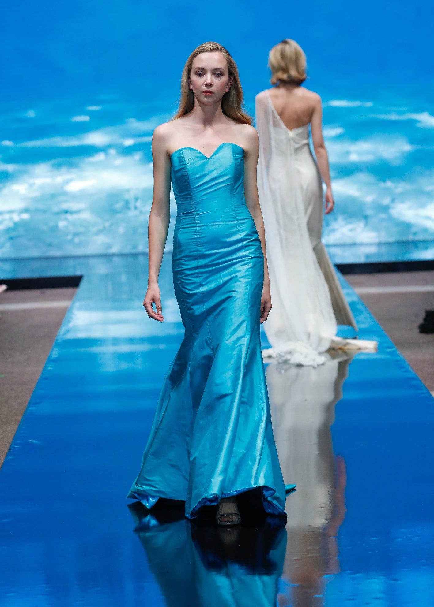 BLUE OCEAN LONG DRESS Beach & Cashmere Monaco BLUE OCEAN LONG DRESS Beach & Cashmere Monaco